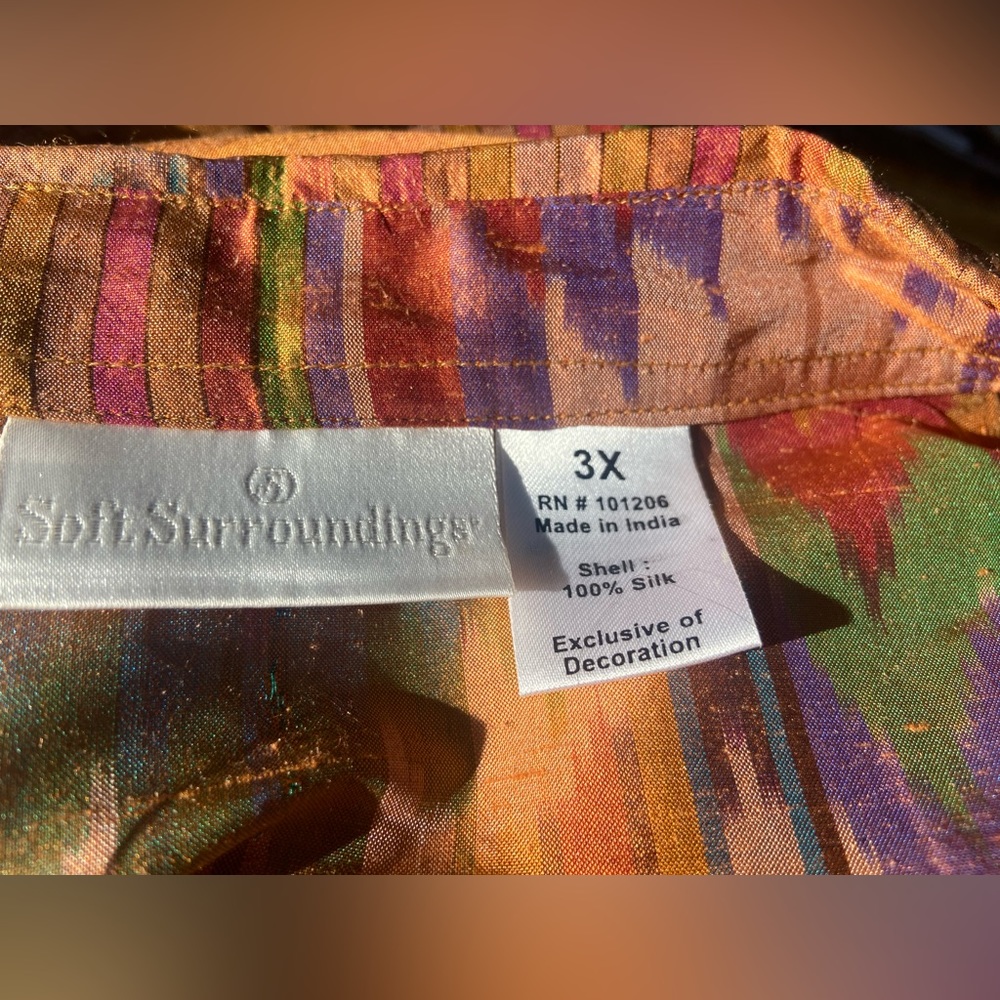 NWT Soft Surroundings plus silk shirt